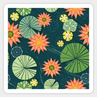 Lily pad pond Sticker